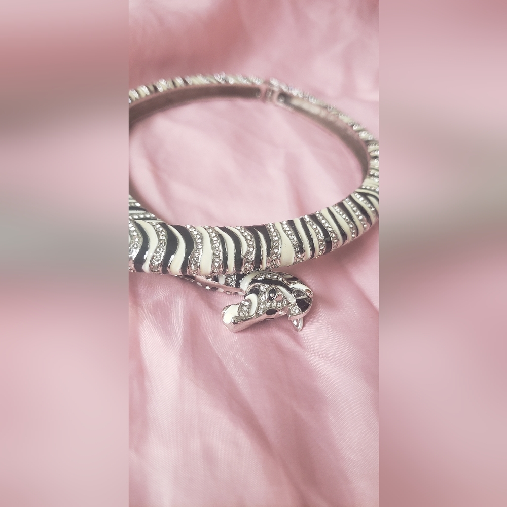 Sassy Jones Zebra hinge necklace